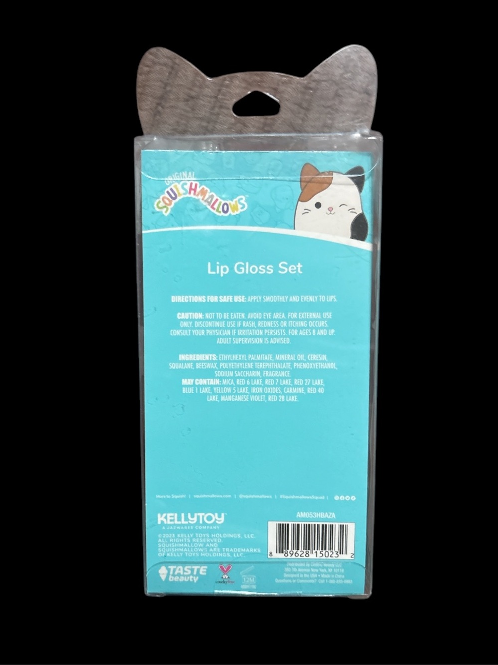 Squishmallows Cat Lip Gloss Set - Cream, White & Black - Picture 2 of 2